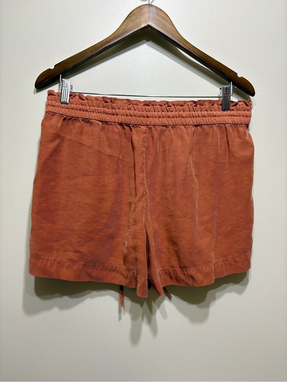 LOFT Women’s Rust High Rise Drawstring Relaxed Shorts Size Small - Picture 4 of 7